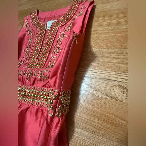 Kate Spade Embellished Silk Blend Dress coral 6 - Picture 4 of 12